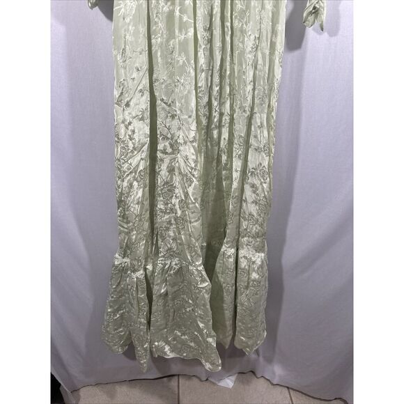 NEW byTiMo [ Large ] Floral Jacquard Long Sleeve‎ Maxi Dress in Pistachio Green - Picture 12 of 16